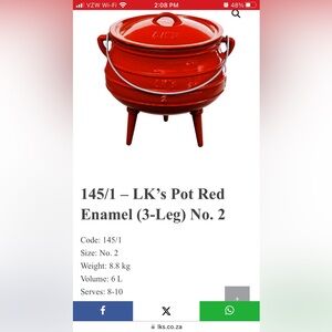 LK’s Cast Iron 3-legged Pot